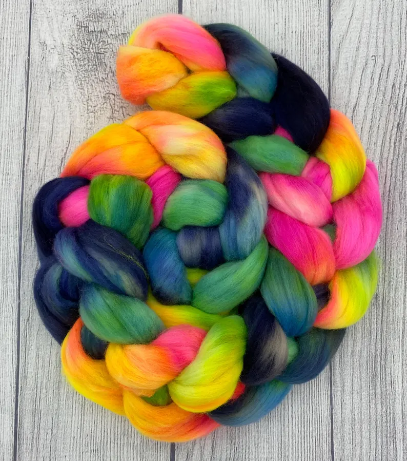 AJem BFFR hand-dyed combed top