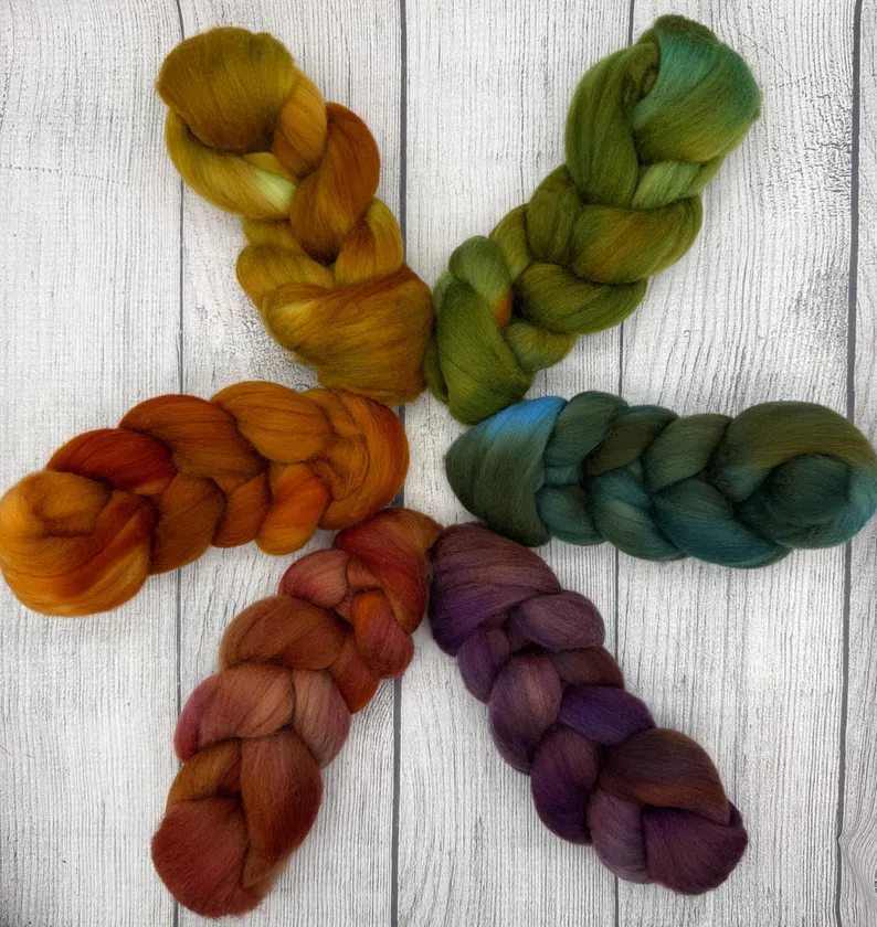 AJem Weathered Spectrum gradient spinning fiber